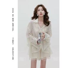 批发防晒衬衫<b class='q'>外套</b>女小个子薄款开衫外搭宽松长袖雪纺衬衣夏季冰丝上衣