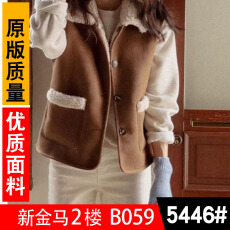 批发东大门羊羔毛马甲 秋冬两面穿保暖马夹背心潮