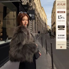 批发Yangzifan 仿狐狸毛皮草外套女<b class='q'>冬</b> 定制染色重工上衣