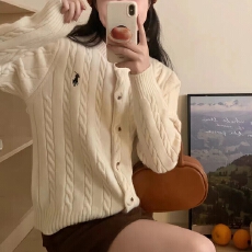 批发韩系圆领刺绣麻花针织开衫女2024早秋新款休闲百搭软糯<b class='q'>毛衣</b>外套潮