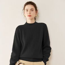 批发秋冬款羊毛衫女半高领加厚长袖套头韩版宽松<b class='q'>大码</b>毛衣针织羊毛打底