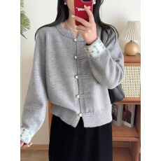 批发2026早秋国风针织开衫外套女新款毛衣女装秋季穿搭韩系