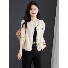 批发小香风<b class='q'>针织</b><b class='q'>开衫</b>女秋冬新款毛衣外套2024高级感上衣短款爆款外搭