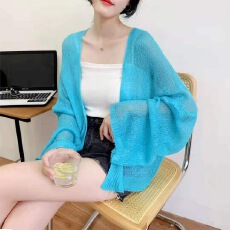 批发港味复古chic风慵懒宽松薄款长袖针织衫夏季百搭显瘦防晒衣<b class='q'>开衫</b>女