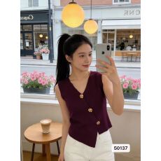 批发御姐风V领<b class='q'>不规则</b>斜向排扣金属扣装饰<b class='q'>开衫</b>