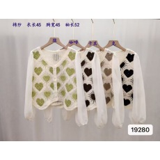 批发度假风爱心钩织拼接<b class='q'>雪纺</b>长袖衬衫上衣