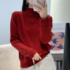 批发毛衣钩花<b class='q'>新款</b>半高领2026针织衫镂空打底百搭针织上衣保暖洋气