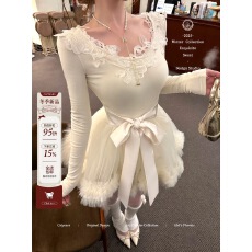 批发Catyears猫年12.19满减+新品95折玉桂绒雪~奶fufu短款<b class='q'>连衣裙</b>