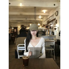 sheepland温柔基调 天丝V领拼接芭蕾风t恤女秋冬修身显瘦打底上衣