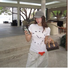 批发Ranwear'私服t'百搭圆领休闲字母印花修身显身材短款短袖T恤