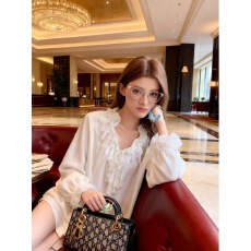 批发地球店法式宫廷风温柔气质荷叶边蕾丝白<b class='q'>衬衫</b>上衣早秋女高级感<b class='q'>衬衣</b>