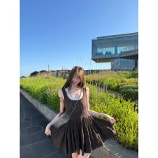 批发yangzifan Ala1a娇憨千金1:1重工<b class='q'>针织</b>富家千金感无袖<b class='q'>连衣裙</b>女夏