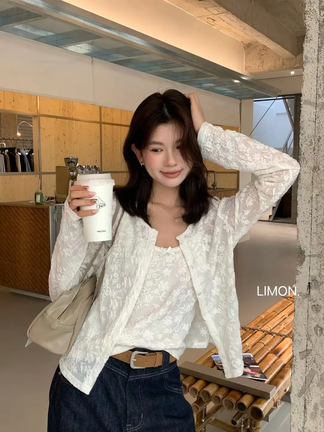 프렌치 레이스 가디건 세트 상세 이미지 1
