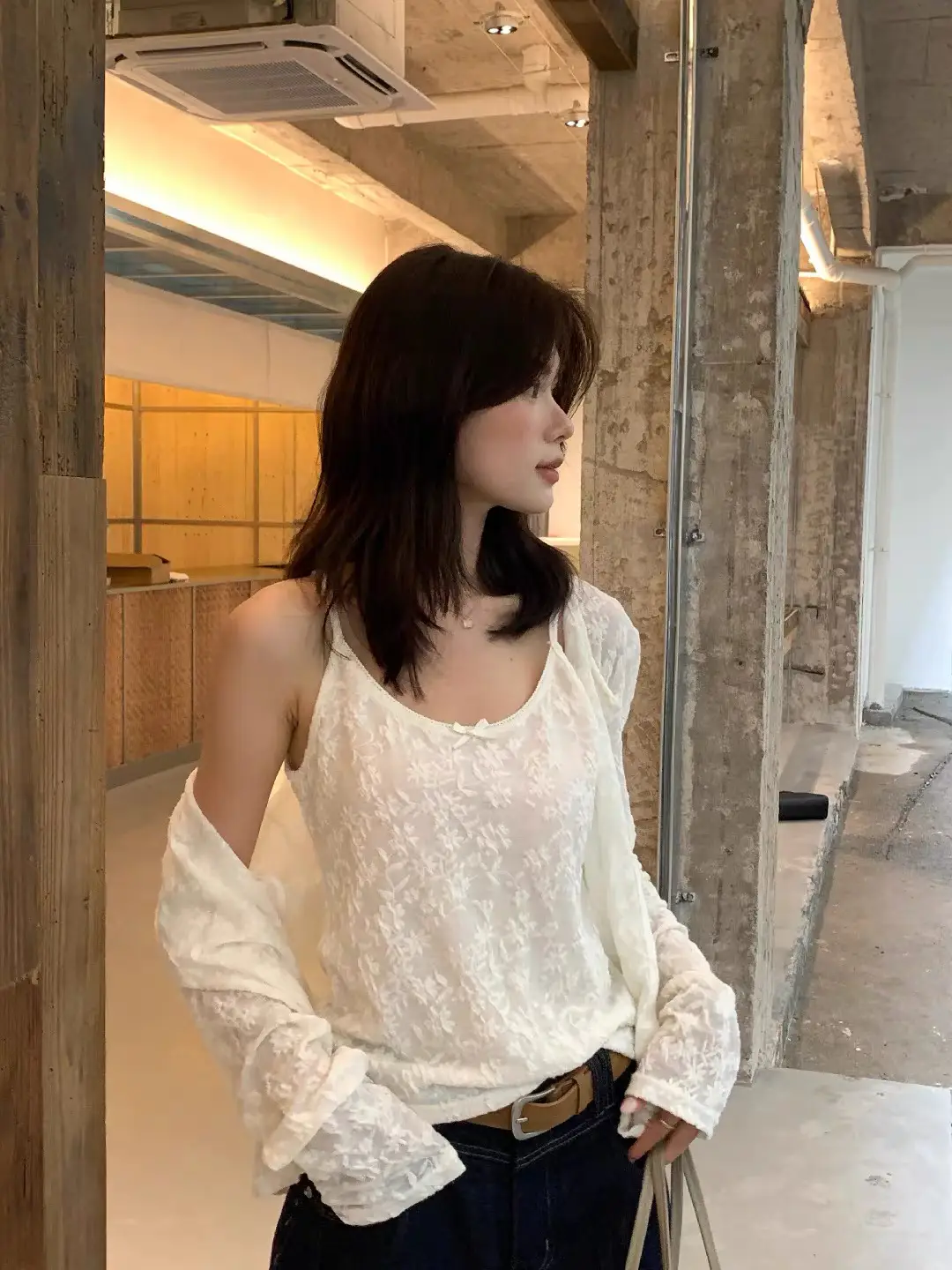 프렌치 레이스 가디건 세트 상세 이미지 2