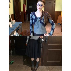 批发红人馆针织开衫女秋季穿搭2026新款<b class='q'>短</b>款上衣设计感毛衣外套两件套