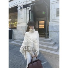 批发红人馆<b class='q'>针织衫</b>女2026新款秋季穿搭斗篷披肩韩系氛围感套头高领上衣