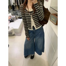 批发韩系撞色条纹拼接蕾丝花边长袖假两件T恤女早秋款设计感洋气上衣