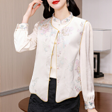 实拍2026春秋新品时尚提花盘扣新中式短外套修身百搭垂感改良马甲