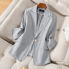 批发简约干练<b class='q'>七分袖</b>西装外套女春夏季高级感职业正装工作服通勤小西服