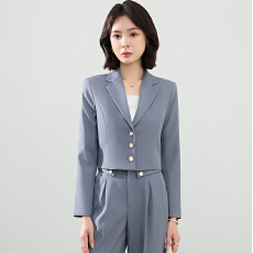 批发时尚小西装职业套装女秋季新款今年流行短款洋气时髦OL西服外套