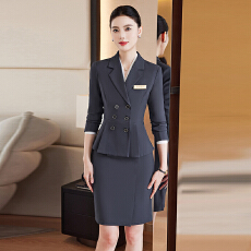 批发酒店<b class='q'>服务员</b>职业<b class='q'>工作服</b>正装西服套裙女秋季修身显瘦气质通勤小西装