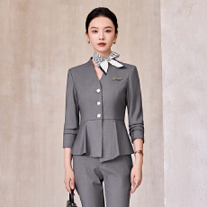 批发<b class='q'>珠宝</b>店销售员职业工作服西装套装女秋季简约干练通勤正装<b class='q'>长袖</b>西服