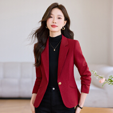 批发洋气减龄西服外套女2025秋季新款<b class='q'>修身</b>显瘦一粒扣通勤短款职业<b class='q'>西装</b>