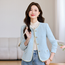 批发小香风<b class='q'>西装</b>外套女秋冬新款高级感气质小个子<b class='q'>修身</b>短款小西服上衣
