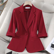 批发小个子气质<b class='q'>七分袖</b>西装外套女春夏通勤职业工作服气质简约西服上衣