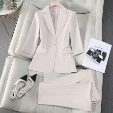 批发通勤正装<b class='q'>七分袖</b>西服外套女春夏季高级感职业工作服小个子西装套装