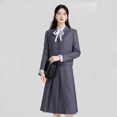 批发简约气质灰色<b class='q'>西服</b>半身裙套装<b class='q'>女</b>2025年秋季设计感小众百搭长袖小众