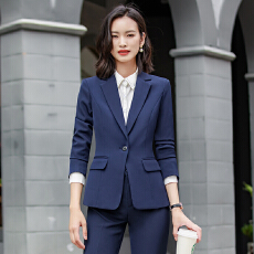 批发2025<b class='q'>通勤</b>正装修身一粒扣西服套装女秋冬季简约干练气质职业工作服
