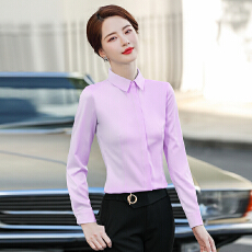 批发简约通勤百搭打底<b class='q'>衬衣</b>小衫女2025年秋冬季修身气质<b class='q'>OL</b>内搭长袖<b class='q'>衬衫</b>