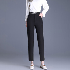批发高个子长款西装裤女秋冬季200斤<b class='q'>大码</b>显瘦高腰哈伦裤OL职业烟管裤