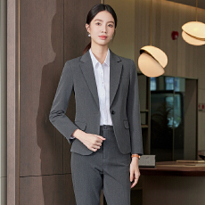 批发灰色西服<b class='q'>套装</b>女2025年秋冬季修身气质通勤正装<b class='q'>职业</b>工作服长袖西装