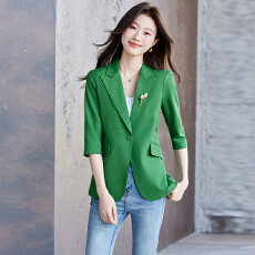 批发七分袖西装女2026春夏新款高级感气质休闲百搭小西服外套小个子