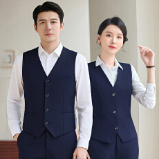 批发酒店服务员制服无袖<b class='q'>马甲</b>外套2026通勤<b class='q'>男</b>女同款职业工服百搭套装夏