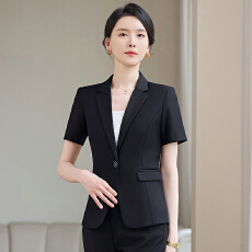 批发职业短袖西装套装女夏新款时尚职场气质女装高端珠宝店售楼部工装