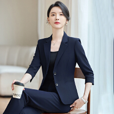 批发职业西装套装女春夏中袖高端OL气质珠宝店工装前台接待工作服西服