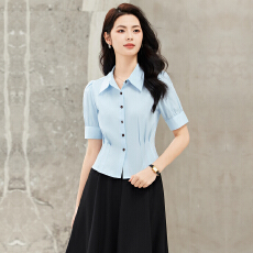 批发简约百搭衬衫女夏季新款时尚韩版气质<b class='q'>西装</b>内搭外穿短袖职业衬衣
