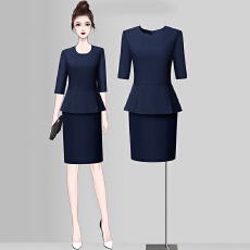 批发女装职业中袖小西装套装春夏季新款<b class='q'>通勤</b>气质售楼部接待原工作制服