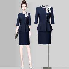 批发美容院短款<b class='q'>工作服</b>女夏季新款职业OL气质高端<b class='q'>酒店</b>餐饮服务员工装