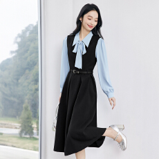 批发时尚气质名媛学院风连衣裙女2026夏新款高端修身显瘦女神范连衣裙