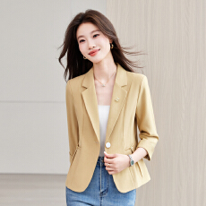 批发高级感西装套装女小个子<b class='q'>夏季</b>新款休闲时尚气质设计感七分袖小西服