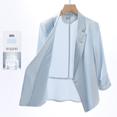 批发七分袖西装女2026春<b class='q'>夏</b>新款高级感气质休闲薄款小西服外套小个子