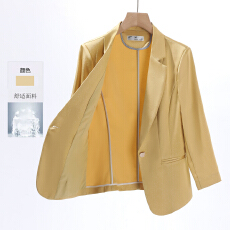 批发高级感西装外套女小个子<b class='q'>夏季</b>新款休闲时尚气质设计感七分袖小西服