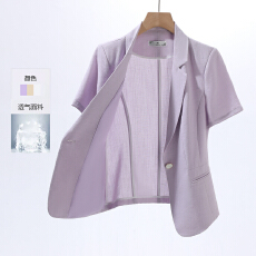 批发高级感西装外套女小个子<b class='q'>夏季</b>新款休闲时尚气质设计感短袖小西服