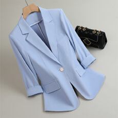 批发气质七分袖薄款西服女2026<b class='q'>夏</b>季新款高级感休闲百搭纯色西装外套