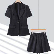批发时尚短袖西装简约干练气质西装外套女<b class='q'>夏季</b>新款OL通勤小西服套装