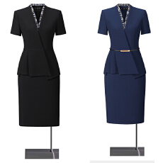 批发前台<b class='q'>职业</b><b class='q'>套装</b>女夏季工装时尚气质女神范高端西装美容师短袖工作服